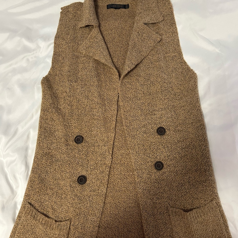 Love Tree Tan Knit Vest